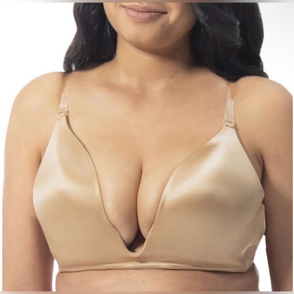 Dominique Women's Uma U-Plunge Convertible Strapless Mocha Bra 40C NWT